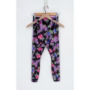 IVL COLLECTION Hydrasculpt Active Leggings and Sports Bra in Blurred Floral  4